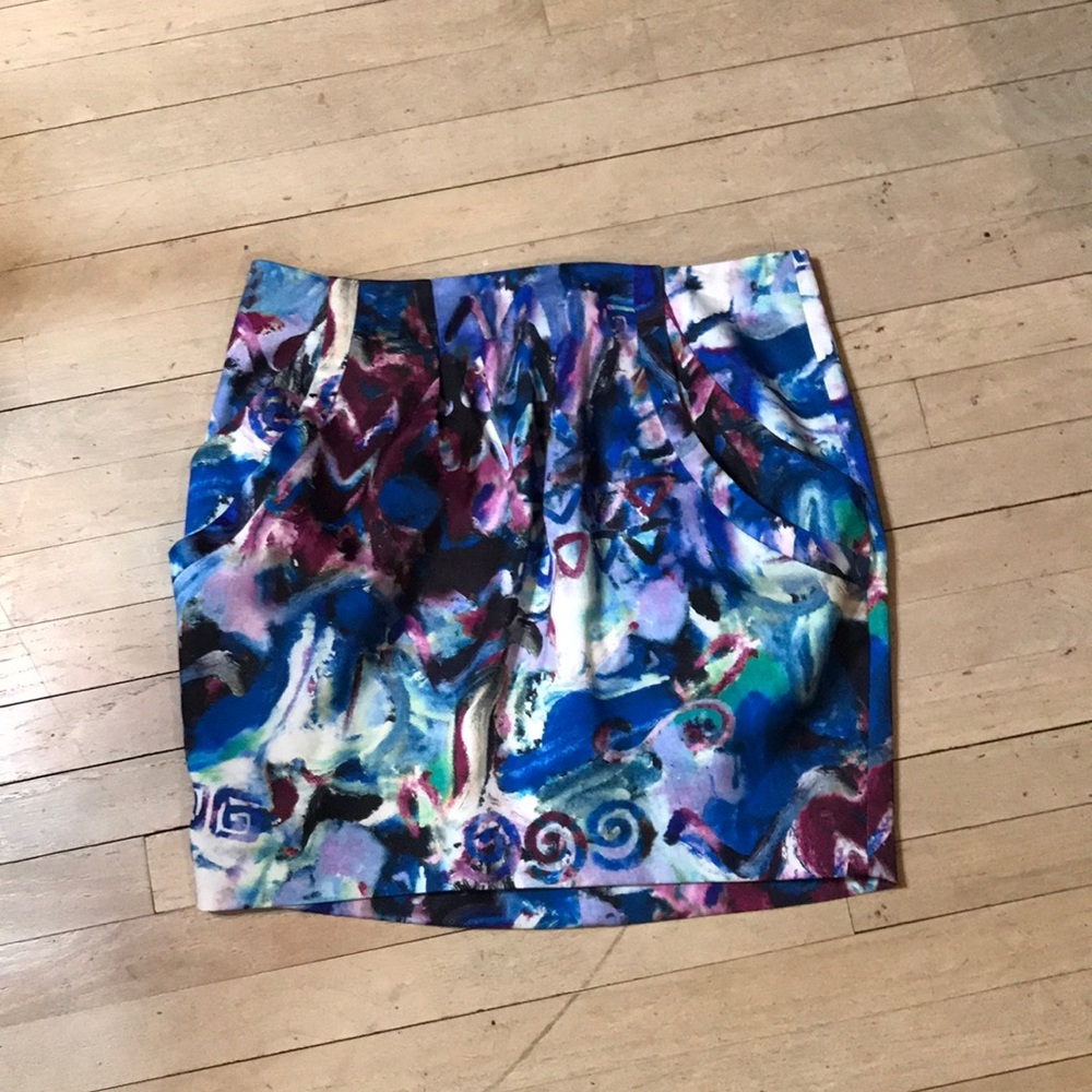 Plastic Island - Multi Colour Mini Skirt